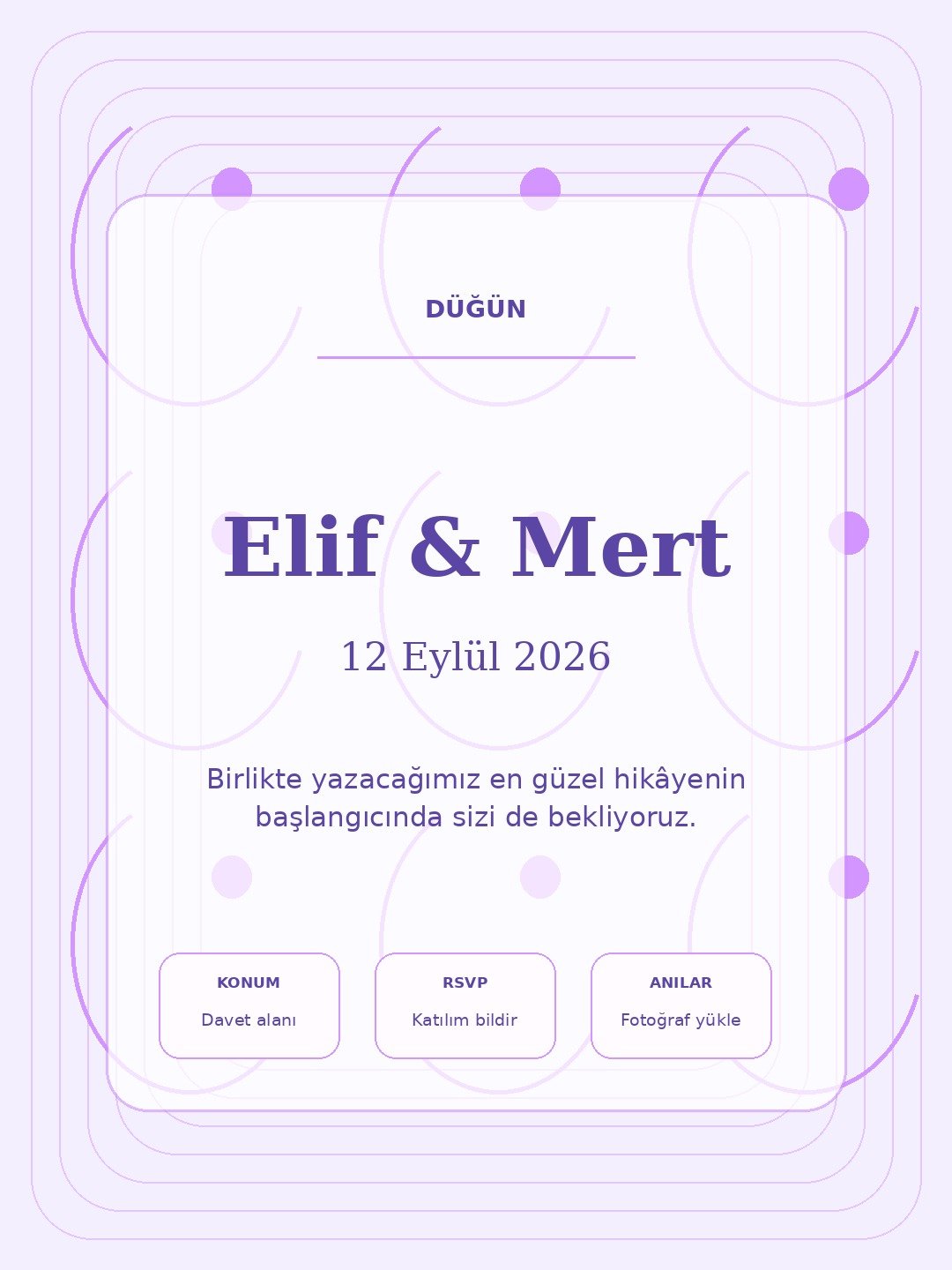 Canlı davetiye önizleme